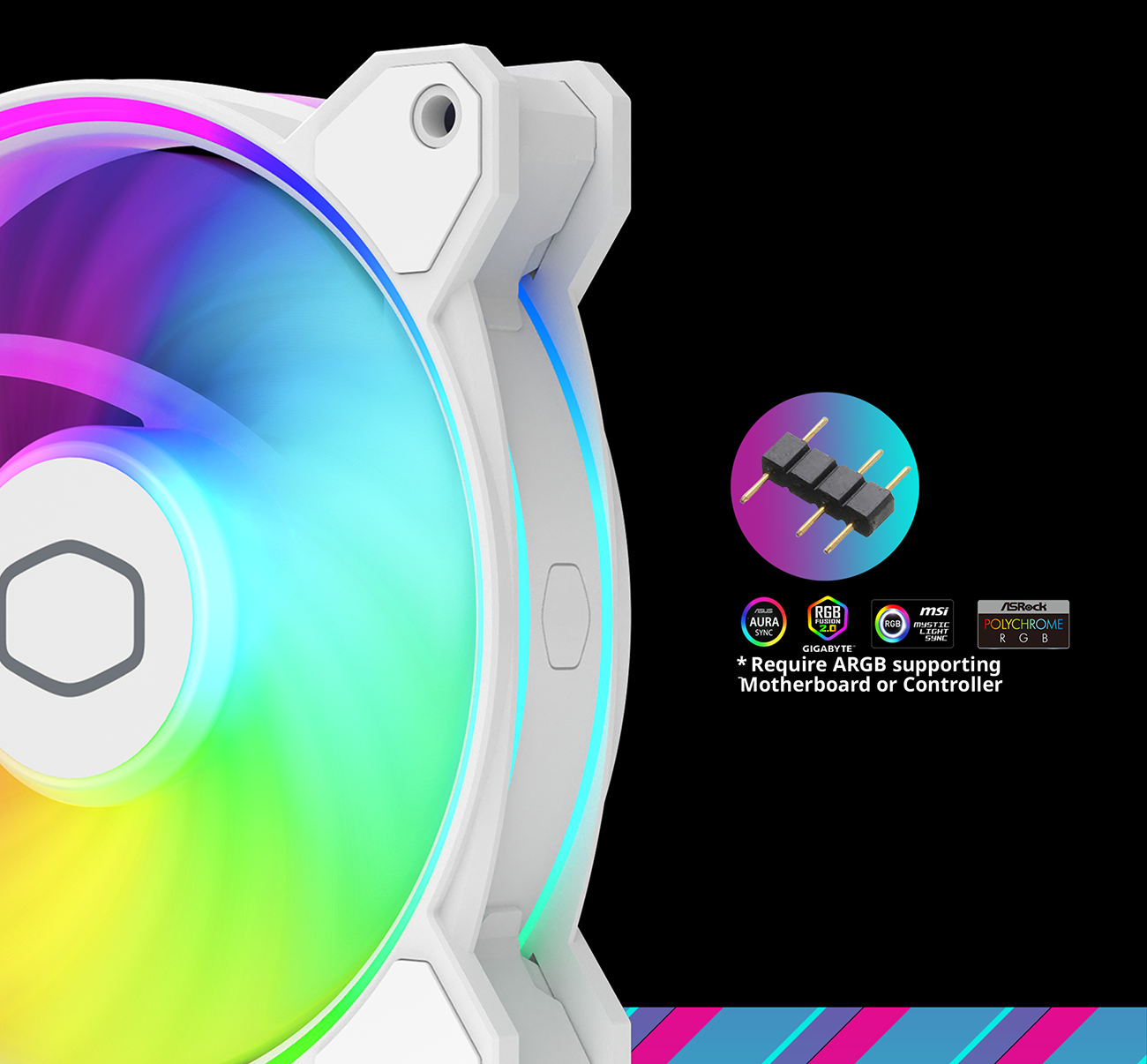 Cooler Master MasterFan MF120 Halo² White Fan